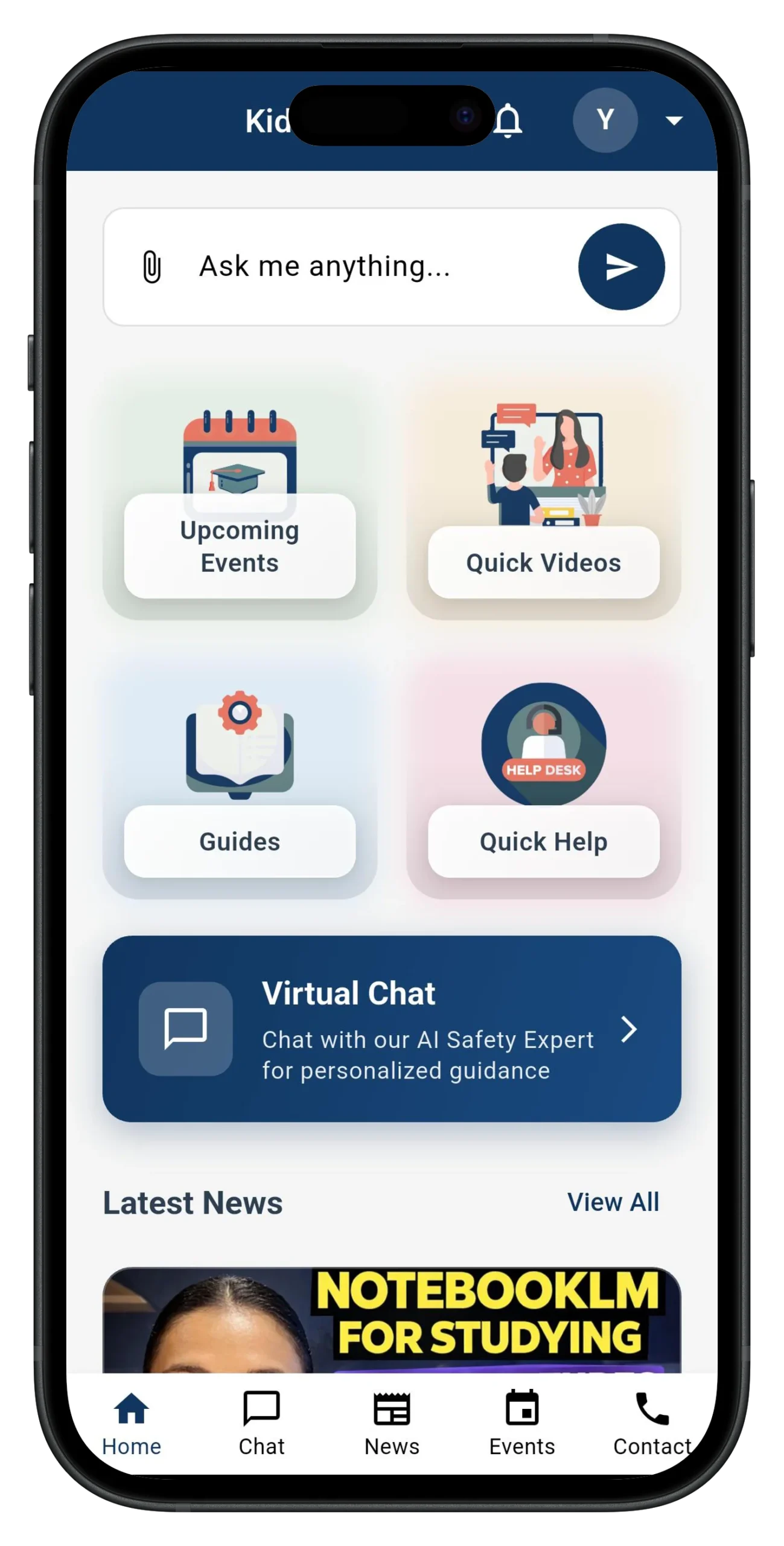 Kids N Clicks App Home Page